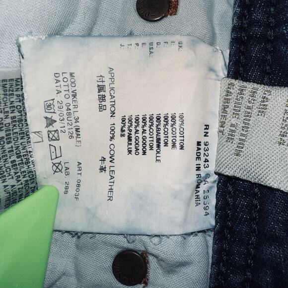 Diesel Jeans Mens Blue Denim 33x34 Viker Button Fly Distress Straight Leg School - Picture 9 of 10